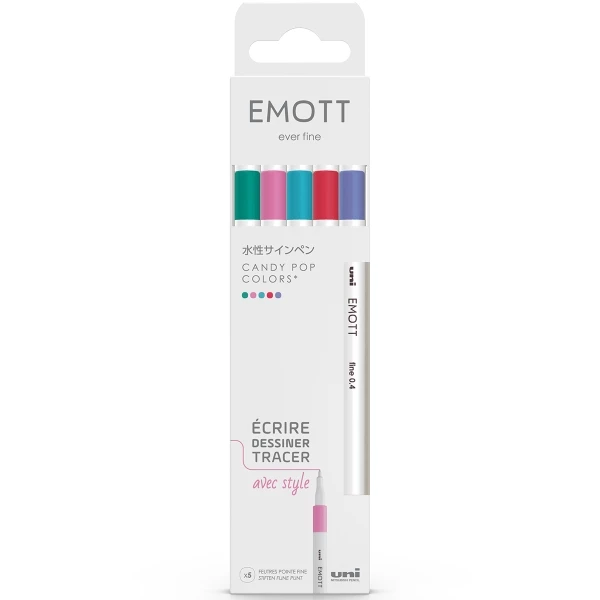 Sortie 🛒 UNI Stylo Feutre Technique Emott - Feutres D'écriture Et De Dessin Pointe Fine - Couleurs 🍬 Candy Pop - 5 Pcs 😍 3 Sortie 🛒 UNI Stylo Feutre Technique Emott - Feutres D'écriture Et De Dessin Pointe Fine - Couleurs 🍬 Candy Pop - 5 Pcs 😍