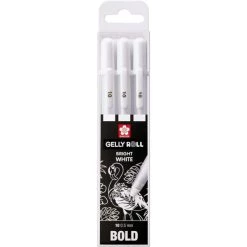 Top 10 🎁 Stylo Roller Gel Etui De 3 Stylos Sakura Gelly Basic White - Blanc - 0,5 Mm - Sakura 👍