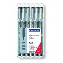 Top 10 🔥 Stylo Feutre Technique Staedtler - Pigment Liner 308 - Etui De 6 Feutres - Plastique Rigide - Contenance 1 - Noir 🌟