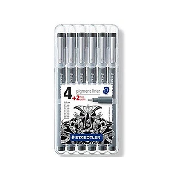 Top 10 🔥 Stylo Feutre Technique Staedtler - Pigment Liner 308 - Etui De 6 Feutres - Plastique Rigide - Contenance 1 - Noir 🌟 5 Top 10 🔥 Stylo Feutre Technique Staedtler - Pigment Liner 308 - Etui De 6 Feutres - Plastique Rigide - Contenance 1 - Noir 🌟 – Image 3