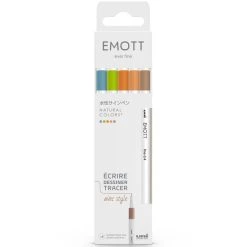 Meilleure affaire 😀 UNI Stylo Feutre Technique Emott - Feutres D'écriture Et De Dessin Pointe Fine - Couleurs Naturelles - 5 Pcs 🛒