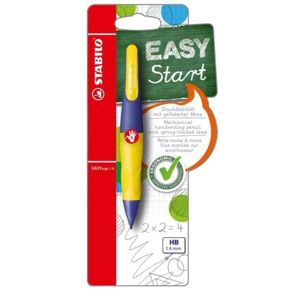 De gros 😍 Stabilo Crayon Porte-mine Porte-mine "EASYergo 1.4 Mm" - Jaune/Bleu - Droitier ✔️ 3 De gros 😍 Stabilo Crayon Porte-mine Porte-mine "EASYergo 1.4 Mm" - Jaune/Bleu - Droitier ✔️
