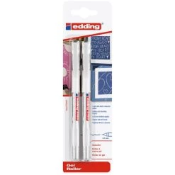Bon marché ❤️ Stylo Gel Set De Stylos Roller Gel Edding 2185 - 0,7 Mm - Blanc - 2 Pcs ⌛