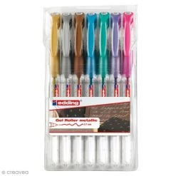 Nouveau ⌛ Stylo Gel Roller Edding 0,7 Mm - 7 Couleurs Métalliques 😍