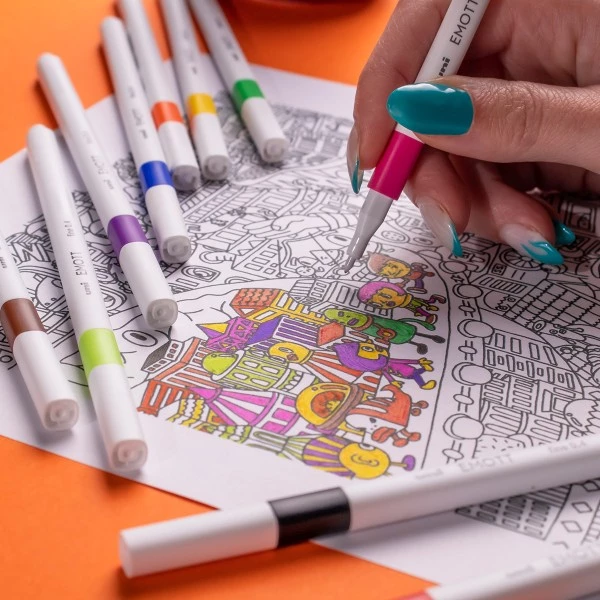 Budget 🎁 UNI Stylo Feutre Technique Emott - Feutres D'écriture Et De Dessin Pointe Fine - Couleurs Florales - 5 Pcs 🧨 7 Budget 🎁 UNI Stylo Feutre Technique Emott - Feutres D'écriture Et De Dessin Pointe Fine - Couleurs Florales - 5 Pcs 🧨 – Image 5