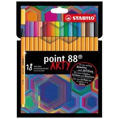 Promo ✨ Marqueur Calligraphie Stabilo Point 88 Arty - 18 Pcs 🔔
