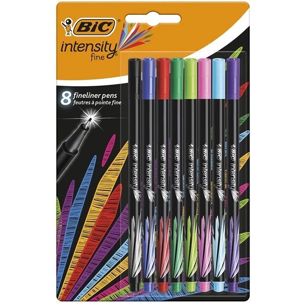 Bon marché 🎉 Marqueur Calligraphie Feutres D'écriture Bic Intensity - Pointe Fine - 8 Pcs 🔥 3 Bon marché 🎉 Marqueur Calligraphie Feutres D'écriture Bic Intensity - Pointe Fine - 8 Pcs 🔥