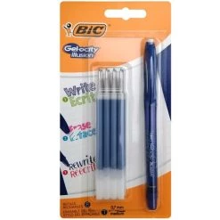 Tout neuf 💯 Stylo Effaçable Stylo Bic Gel Ocity Illusion + Recharges - Encre Gel Effaçable - Bleu - 9 Pcs 😀