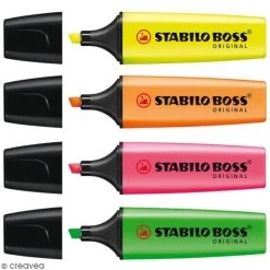 Acheter 😉 Surligneurs Stabilo Boss Original - Pochette De 4 Feutres Fluo Assortis ⌛