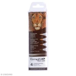 Bon marché 😍 Stylo Feutre Technique Pochette De 4 Feutres Pinceaux Dégradés Bruns - Graph'it Brush Liner 🔥