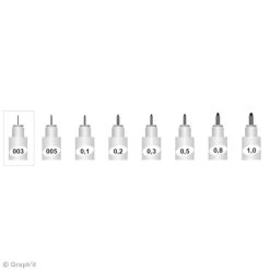 Offres 🥰 Stylo Feutre Technique Feutre Fin à Encre Pigmentée - 003 Noir - Graph'it Fine Liner ✔️ -Stylo Soldes unnamed file 383