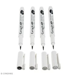 De gros ✨ Stylo Feutre Technique Pochette De 4 Feutres Pinceaux Gris/noir - Graph'it Brush Liner 👍 -Stylo Soldes unnamed file 387