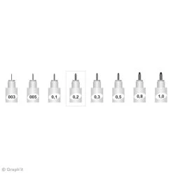 Meilleure affaire ❤️ Stylo Feutre Technique Feutre Fin à Encre Pigmentée - 0,2 Noir - Graph'it Fine Liner 🎁 -Stylo Soldes unnamed file 395