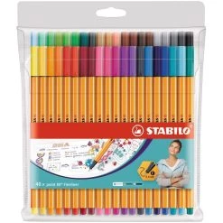 Vente flash ⭐ Marqueur Calligraphie Stabilo Point 88 - Pochette De 40 Feutres ⭐