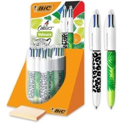 Offres ✔️ Stylo à Bille Rétractable 4Colours Velours - Présentoir - Bic ❤️
