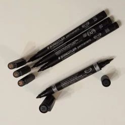 Meilleure vente 😉 Stylo Lot De 4 Feutres Avec 5 Pointes Différentes Staedtler, Permanent 😍
