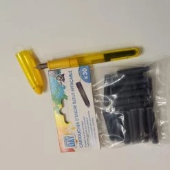 Offres 💯 JPC Stylo Plume Scolaire JPV Jaune Et 30 Cartouches Bleues ✨