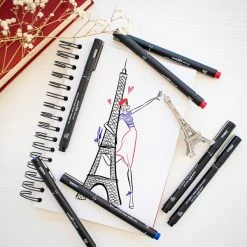 Remise 🤩 UNI Marqueur Calligraphie Pochette Feutres D'écriture Et De Dessin - Pointes Pinceau Brush - 5 Pcs 🛒 -Stylo Soldes unnamed file 56