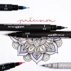 Remise 🤩 UNI Marqueur Calligraphie Pochette Feutres D'écriture Et De Dessin - Pointes Pinceau Brush - 5 Pcs 🛒 -Stylo Soldes unnamed file 58