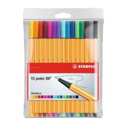 Bon marché ⭐ Stylo à Bille Lot De 15 Crayons Feutres STABILO Point 88 👍