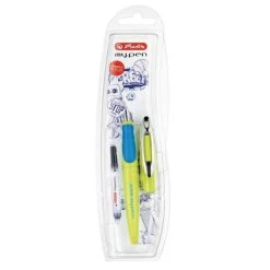 Remise 🔔 Herlitz Stylo Plume "My.Pen" - Pour Droitier - Vert / Bleu 🔥