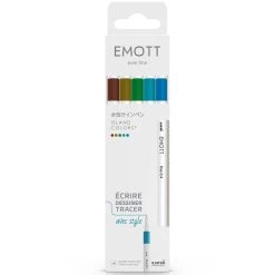 Meilleure affaire 🌟 UNI Stylo Feutre Technique Emott - Feutres D'écriture Et De Dessin Pointe Fine - Couleurs Island - 5 Pcs 👍